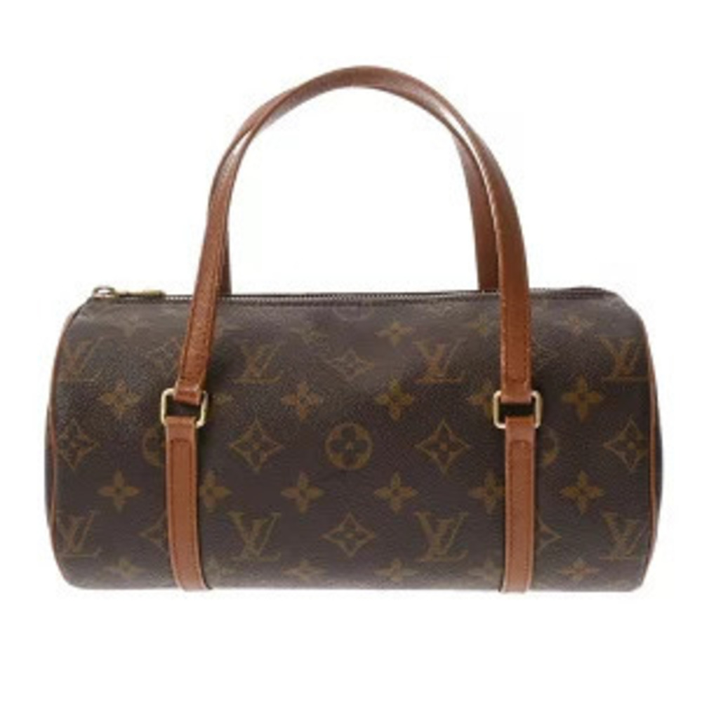 Louis Vuitton Monogram Papillon Canvas Top Handle Bag Brown